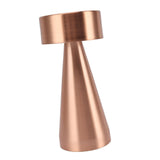 LED Portable Metal Table Lamp with Touch Sensor 3 Color Stepless Dimming Nightstand Desk Lamp Rechargeable Night Light Rose Gold