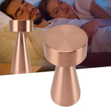LED Portable Metal Table Lamp with Touch Sensor 3 Color Stepless Dimming Nightstand Desk Lamp Rechargeable Night Light Rose Gold