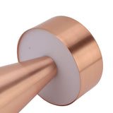 LED Portable Metal Table Lamp with Touch Sensor 3 Color Stepless Dimming Nightstand Desk Lamp Rechargeable Night Light Rose Gold