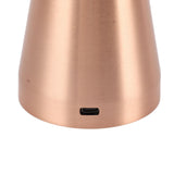 LED Portable Metal Table Lamp with Touch Sensor 3 Color Stepless Dimming Nightstand Desk Lamp Rechargeable Night Light Rose Gold - Extra Image