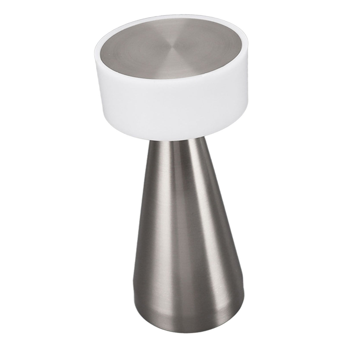 Portable LED Table Lamp 3 Color Temperatures Stepless Dimming 1800mAh Rechargeable Battery Nightstand Lamp Bedside Lamp Silver