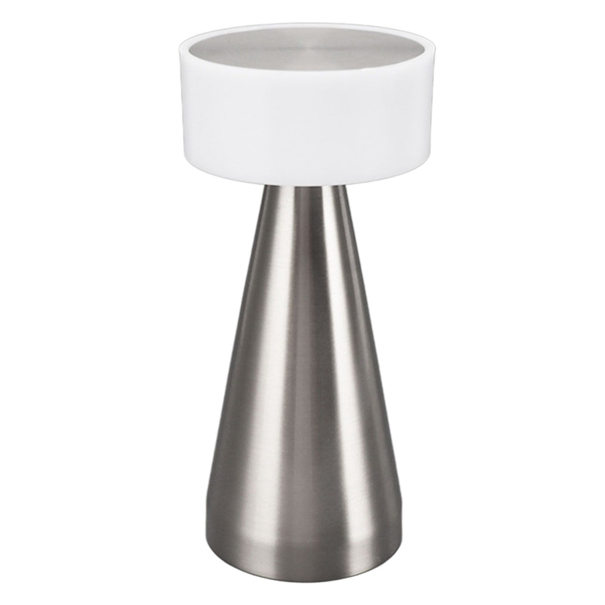 Portable LED Table Lamp 3 Color Temperatures Stepless Dimming 1800mAh Rechargeable Battery Nightstand Lamp Bedside Lamp Silver