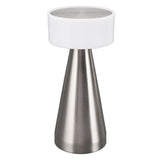 Portable LED Table Lamp 3 Color Temperatures Stepless Dimming 1800mAh Rechargeable Battery Nightstand Lamp Bedside Lamp Silver - Extra Image