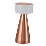 Portable LED Table Lamp 3 Color Temperatures Stepless Dimming 1800mAh Rechargeable Battery Nightstand Lamp Bedside Lamp Rose Gold - 45-Degree Angle