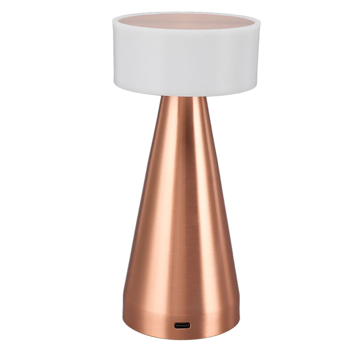 Portable LED Table Lamp 3 Color Temperatures Stepless Dimming 1800mAh Rechargeable Battery Nightstand Lamp Bedside Lamp Rose Gold