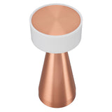 Portable LED Table Lamp 3 Color Temperatures Stepless Dimming 1800mAh Rechargeable Battery Nightstand Lamp Bedside Lamp Rose Gold - Low Angle