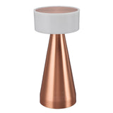 Portable LED Table Lamp 3 Color Temperatures Stepless Dimming 1800mAh Rechargeable Battery Nightstand Lamp Bedside Lamp Rose Gold