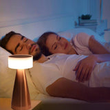 Portable LED Table Lamp 3 Color Temperatures Stepless Dimming 1800mAh Rechargeable Battery Nightstand Lamp Bedside Lamp Rose Gold - Extra Image