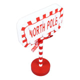 Christmas Stop Here Decor Metal Solid Wood LED Delicate Santa Stop Here Tree Topper for Christmas Party Rectangle 15.8x8x28.5cm