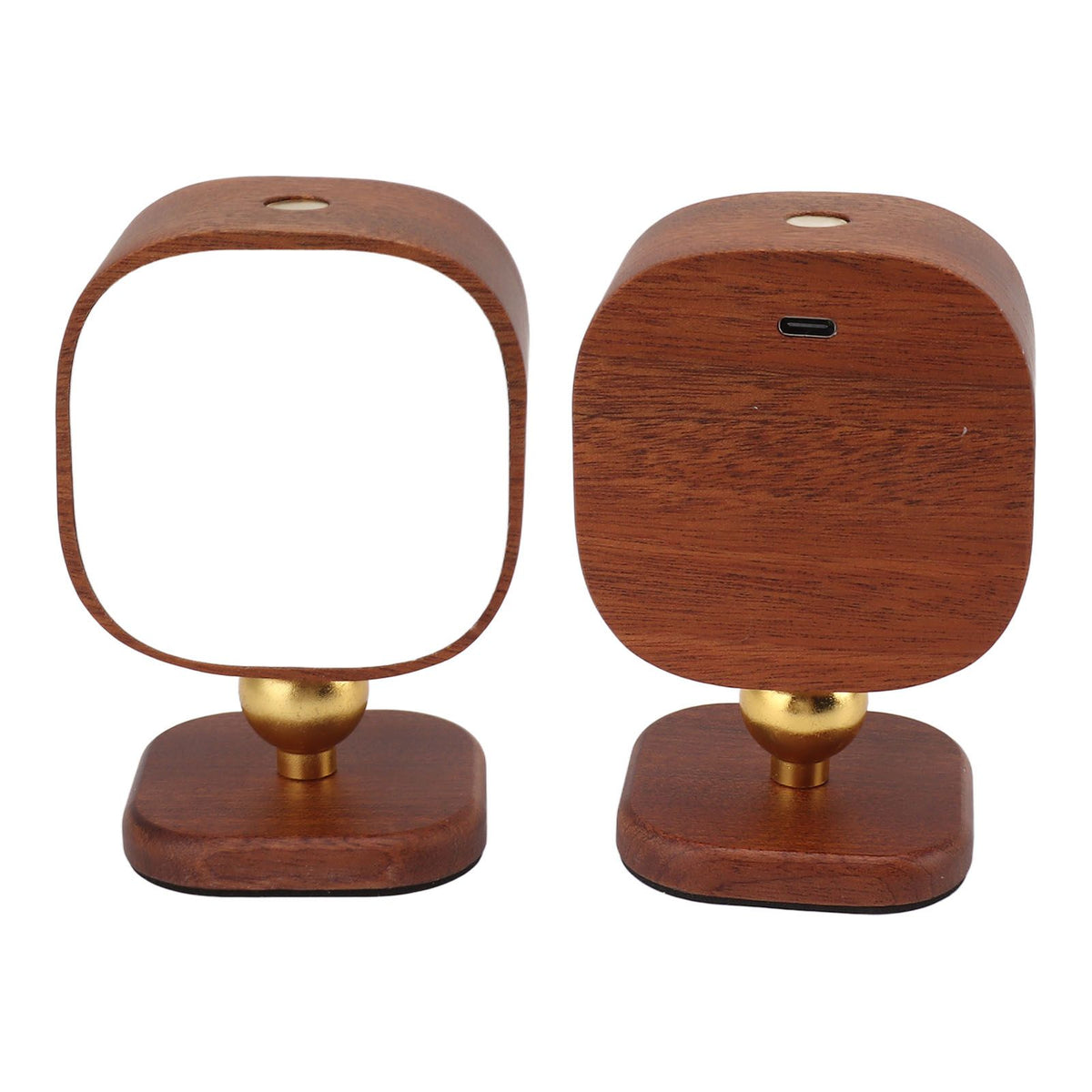 Wooden Magnetic Wall Lamp Portable Bedside Square Night Light Dimmable Wall Mounted Night Light Walnut
