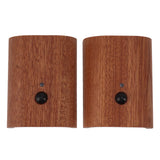 2Pcs Hallway Night Light Intelligent Linkage Wooden Motion Sensor Stairway Night Light USB Rechargeable Magnetic Wall LED Light - Front View