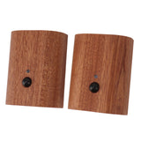 2Pcs Hallway Night Light Intelligent Linkage Wooden Motion Sensor Stairway Night Light USB Rechargeable Magnetic Wall LED Light