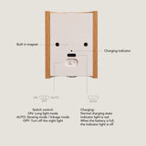 2Pcs Hallway Night Light Intelligent Linkage Wooden Motion Sensor Stairway Night Light USB Rechargeable Magnetic Wall LED Light - Extra Image