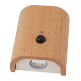 Step Light Wall Sconce Beech Wood Motion Dusk to Dawn Sensor Magnet 2 Side Lighting USB Rechargeable LED Wall Light