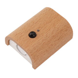 Step Light Wall Sconce Beech Wood Motion Dusk to Dawn Sensor Magnet 2 Side Lighting USB Rechargeable LED Wall Light - Side View