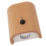 Step Light Wall Sconce Beech Wood Motion Dusk to Dawn Sensor Magnet 2 Side Lighting USB Rechargeable LED Wall Light