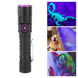 UV 395nm Flashlight USB Rechargeable Portable Handheld UV Flashlight Detection for Dog Urine Pet Stains