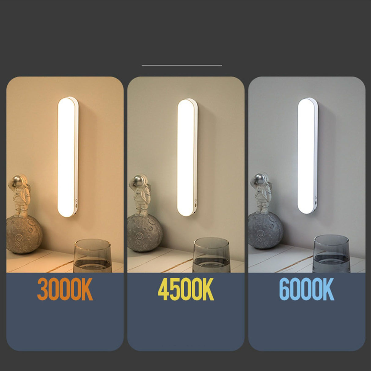 Under Cabinet Light LED Dimmable Magnetic USB Closet Stick On Light Wall Reading Lamp for Bedside Dorm Kitchen Wardrobe Charging Type