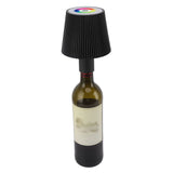 LED Bottle Lamp 4000mAh IP54 Waterproof Touch Control Color Adjustable USB Rechargeable Cordless Wine Bottle Lamp Night Light Black