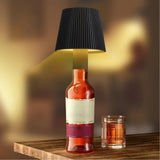 LED Bottle Lamp 4000mAh IP54 Waterproof Touch Control Color Adjustable USB Rechargeable Cordless Wine Bottle Lamp Night Light Black