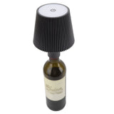 Wine Bottle LED Lamp Cordless Waterproof Table Lamp 2000mAh Rechargeable Night Light for Outdoors Bars Restaurant Black