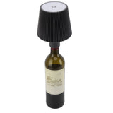 Wine Bottle LED Lamp Cordless Waterproof Table Lamp 2000mAh Rechargeable Night Light for Outdoors Bars Restaurant Black - Low Angle