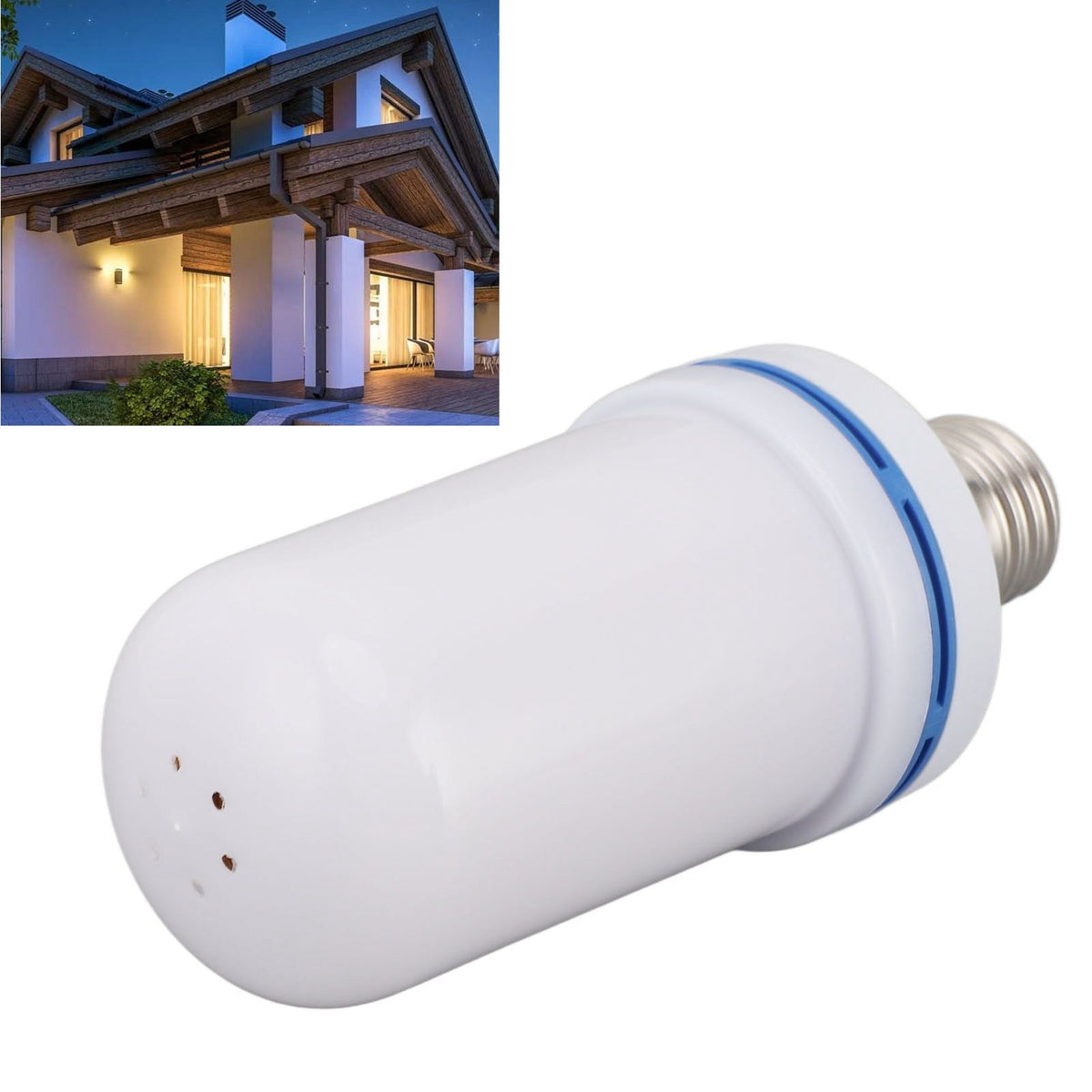 3W LED Flame Light Bulbs 4 Modes 85‑265V Gravity Sensor E26 Base Fire Light Bulbs for Christmas Party Halloween Decorations