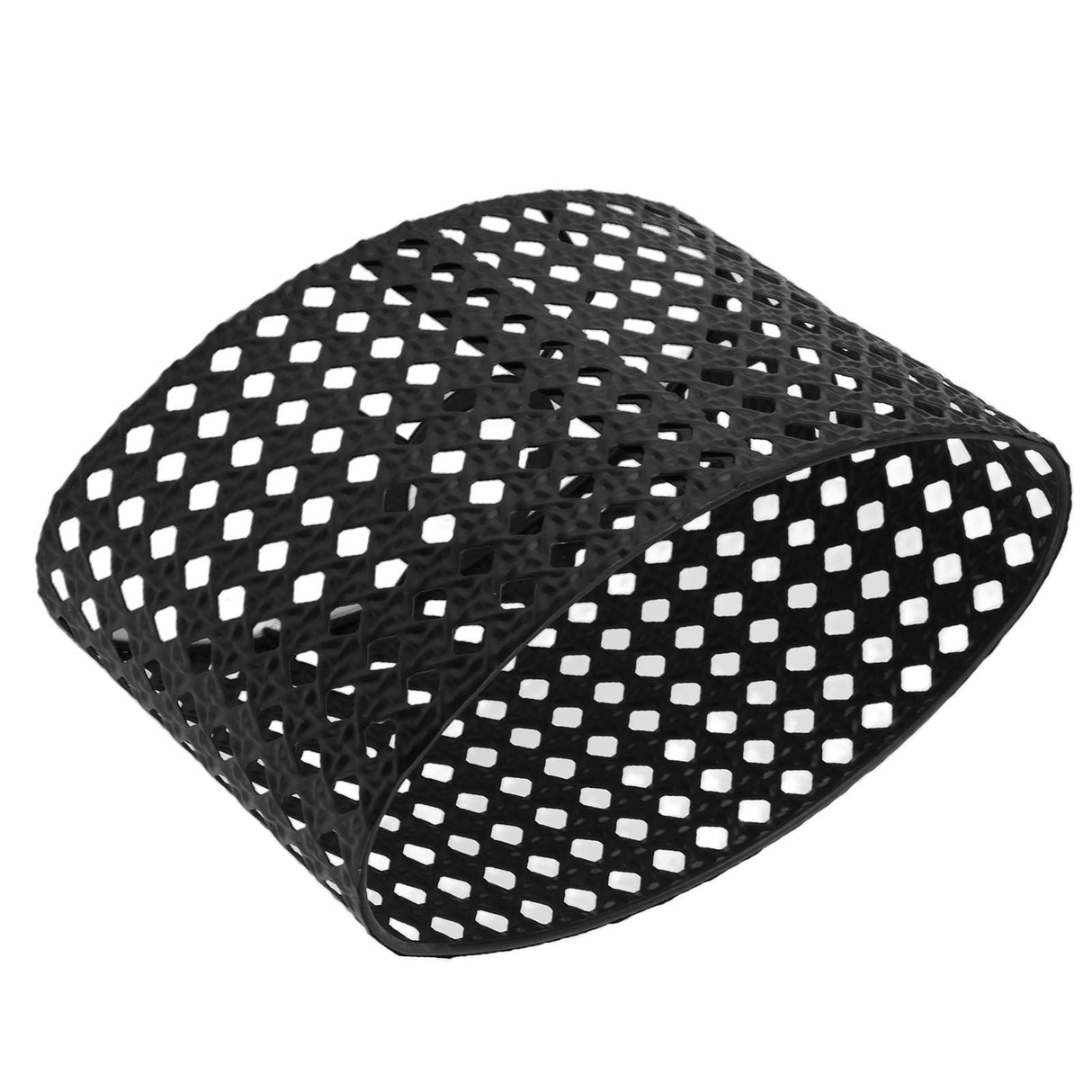 Iron Hollow Oval Lampshade Metal Engraving Hollow Lampshade Compatible for E27 E14 Caliber Lampholders Black