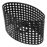 Iron Hollow Oval Lampshade Metal Engraving Hollow Lampshade Compatible for E27 E14 Caliber Lampholders Black - Rear View