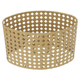 Iron Hollow Oval Lampshade Metal Engraving Hollow Lampshade Compatible for E27 E14 Caliber Lampholders Yellow - Extra Image