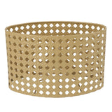 Iron Hollow Oval Lampshade Metal Engraving Hollow Lampshade Compatible for E27 E14 Caliber Lampholders Yellow - Extra Image