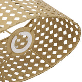 Iron Hollow Oval Lampshade Metal Engraving Hollow Lampshade Compatible for E27 E14 Caliber Lampholders Yellow