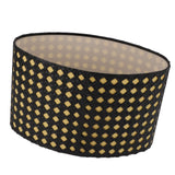 Lampshade Oval Shaped Hollow Metal Carved Compatible E27 E14 Caliber Lampholders Lamp Cover for Office Bedroom Living Room Black and Yellow Liner - Extra Image