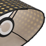 Lampshade Oval Shaped Hollow Metal Carved Compatible E27 E14 Caliber Lampholders Lamp Cover for Office Bedroom Living Room Black and Yellow Liner - Extra Image