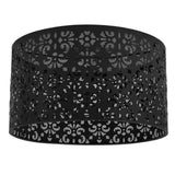 Desk Lampshade Hollow Out Iron Exquisite Decorative Lamp Shade for E27 E14 Floor Lamps Chandeliers Black - Front View