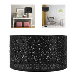 Desk Lampshade Hollow Out Iron Exquisite Decorative Lamp Shade for E27 E14 Floor Lamps Chandeliers Black - Extra Image