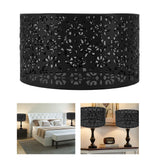 Desk Lampshade Hollow Out Iron Exquisite Decorative Lamp Shade for E27 E14 Floor Lamps Chandeliers Black