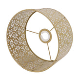 Desk Lampshade Hollow Out Iron Exquisite Decorative Lamp Shade for E27 E14 Floor Lamps Chandeliers Yellow - Front View