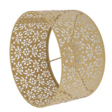 Desk Lampshade Hollow Out Iron Exquisite Decorative Lamp Shade for E27 E14 Floor Lamps Chandeliers Yellow - Top-Down View