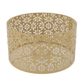 Desk Lampshade Hollow Out Iron Exquisite Decorative Lamp Shade for E27 E14 Floor Lamps Chandeliers Yellow - Low Angle