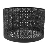Lamp Shade Hollow Out Metal E27 E14 Clip On Easy Installation Durable Lamp Cover for Table Bedroom Living Room Home Black