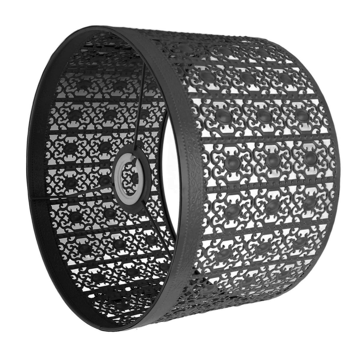 Lamp Shade Hollow Out Metal E27 E14 Clip On Easy Installation Durable Lamp Cover for Table Bedroom Living Room Home Black