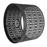 Lamp Shade Hollow Out Metal E27 E14 Clip On Easy Installation Durable Lamp Cover for Table Bedroom Living Room Home Black