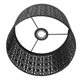 Lamp Shade Hollow Out Metal E27 E14 Clip On Easy Installation Durable Lamp Cover for Table Bedroom Living Room Home Black - Close-Up Angle