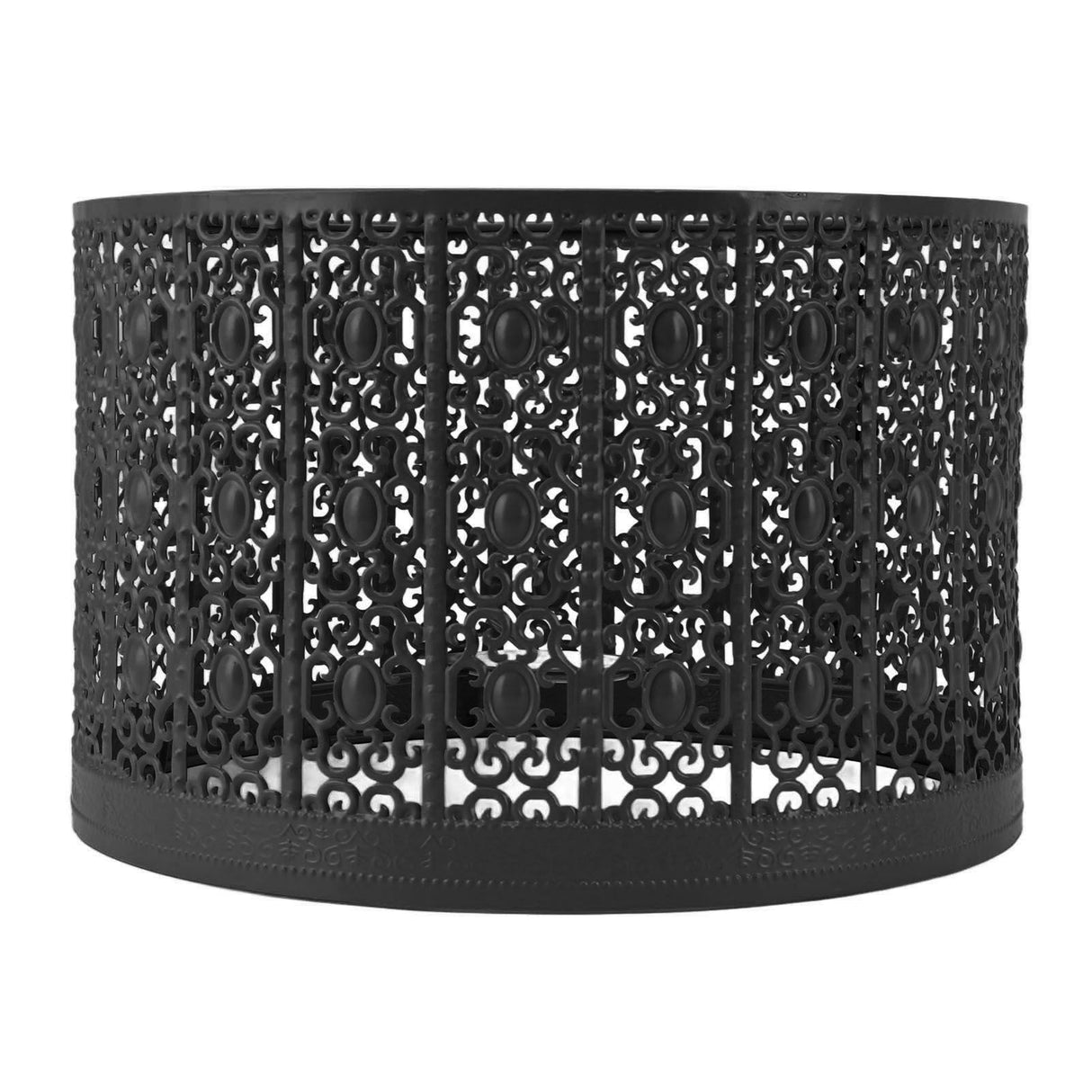 Lamp Shade Hollow Out Metal E27 E14 Clip On Easy Installation Durable Lamp Cover for Table Bedroom Living Room Home Black