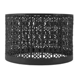 Lamp Shade Hollow Out Metal E27 E14 Clip On Easy Installation Durable Lamp Cover for Table Bedroom Living Room Home Black - Extra Image