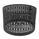 Lamp Shade Hollow Out Metal E27 E14 Clip On Easy Installation Durable Lamp Cover for Table Bedroom Living Room Home Black