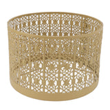 Lamp Shade Hollow Out Metal E27 E14 Clip On Easy Installation Durable Lamp Cover for Table Bedroom Living Room Home Yellow