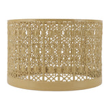 Lamp Shade Hollow Out Metal E27 E14 Clip On Easy Installation Durable Lamp Cover for Table Bedroom Living Room Home Yellow