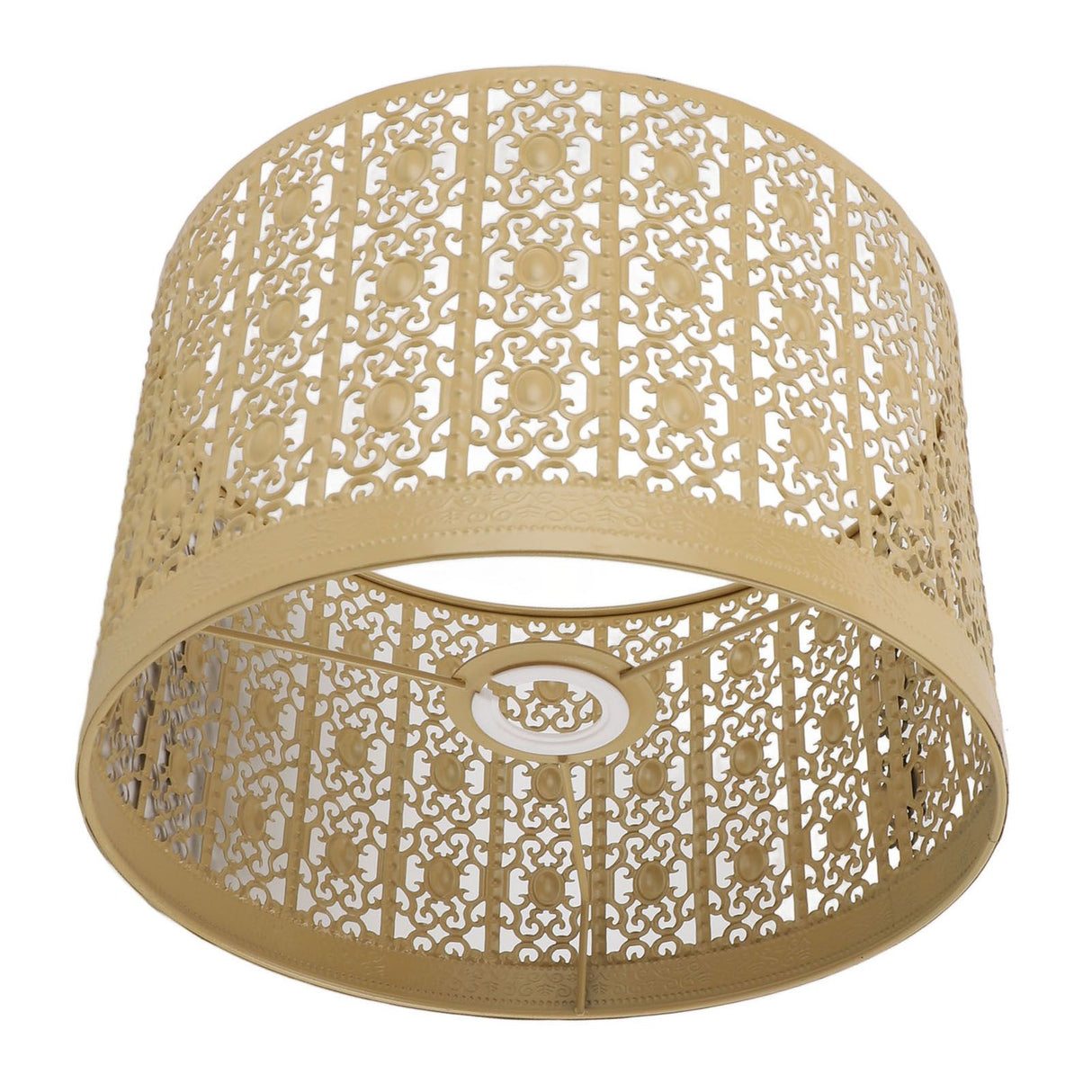 Lamp Shade Hollow Out Metal E27 E14 Clip On Easy Installation Durable Lamp Cover for Table Bedroom Living Room Home Yellow